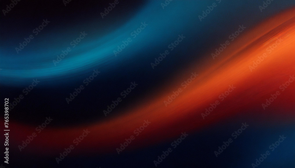 Vivid Fusion: Black Blue Orange Red Abstract Grainy Background