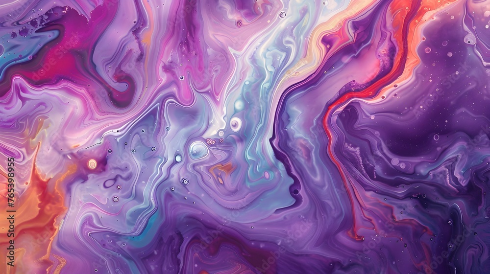 Fototapeta premium Vibrant Fluid Art Wallpaper with Mesmerizing Hue Formations