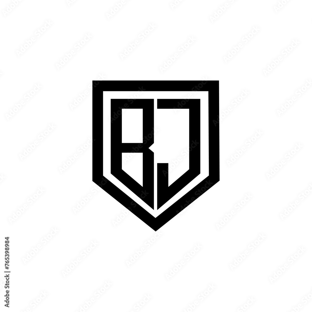 BJ letter logo design with white background in illustrator. Vector logo, calligraphy designs for logo, Poster, Invitation, etc.
