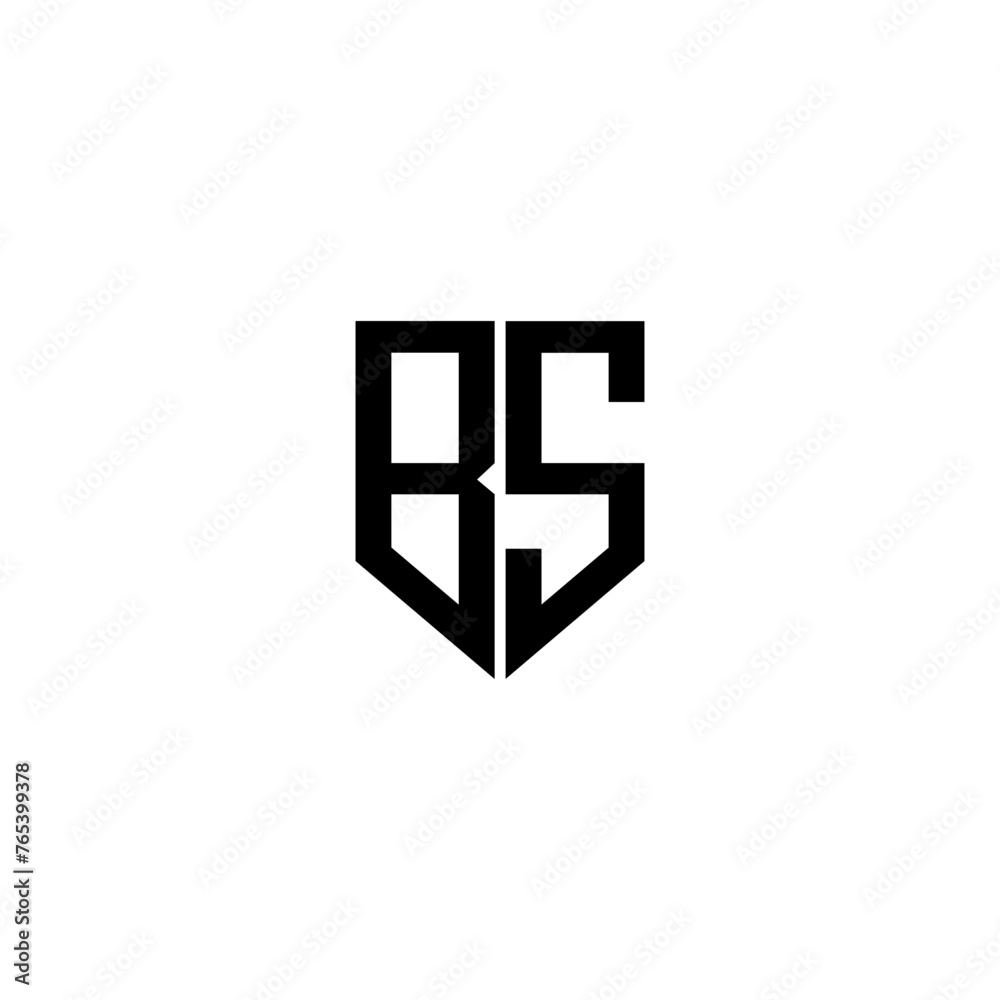 BS letter logo design with white background in illustrator. Vector logo ...
