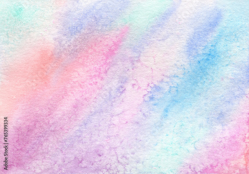 Watercolor pink abstract background. Hand painted textured image with colorful splashes and streaks  soft shades of pastel colors. Great for designing cards  invitations  posters  scrapbooking