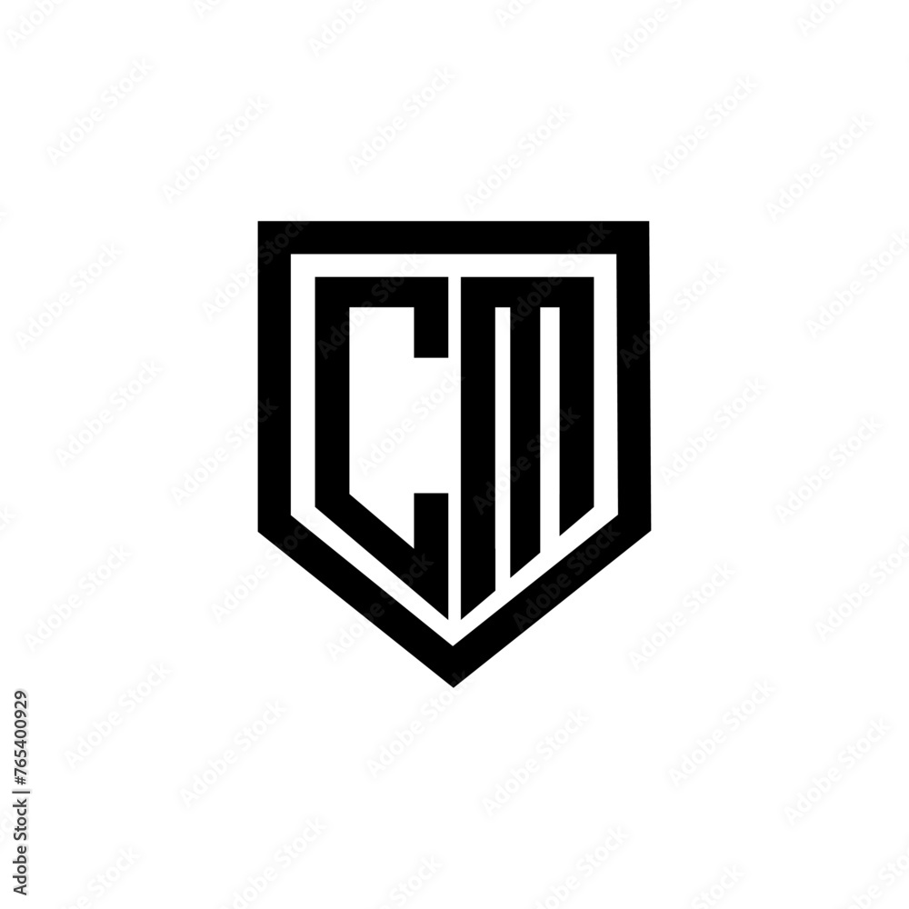 CM letter logo design with white background in illustrator. Vector logo, calligraphy designs for logo, Poster, Invitation, etc