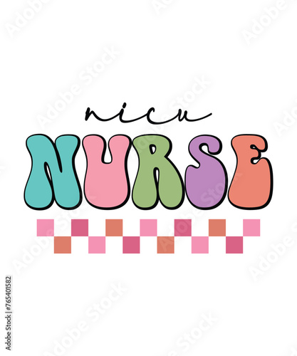 NICU nurse t shirt design print template