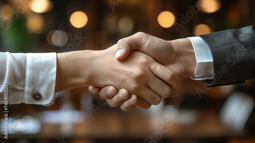 Two People Shaking Hands
