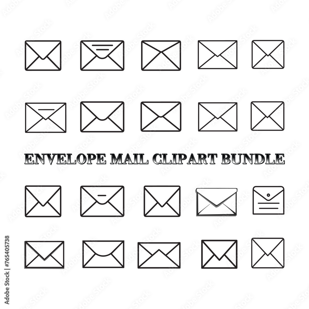 Envelope Mail Clipart Vector Bundle Envelope Mail Clipart Vector Bundle