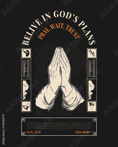 Motivational quotes god streetwear t-shirt design