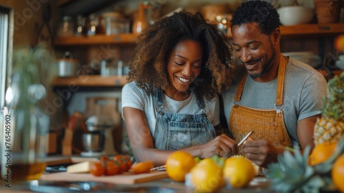Man and Woman at Cutting Board