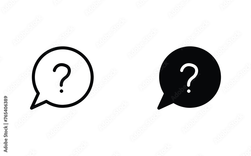 Obraz premium Question icon set vector for web, ui, and mobile apps