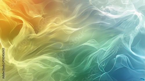 Green and Yellow Wave Painting