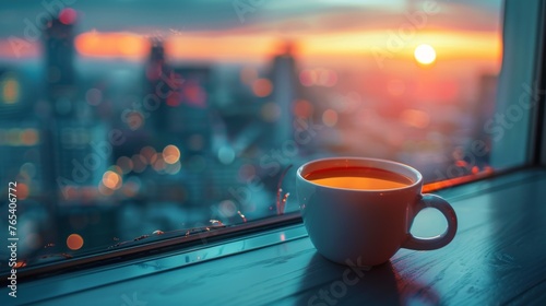 Coffee Cup on Window Sill