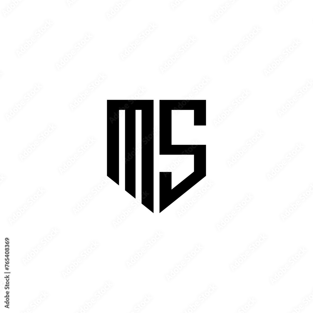 MS letter logo design with white background in illustrator. Vector logo, calligraphy designs for logo, Poster, Invitation, etc.