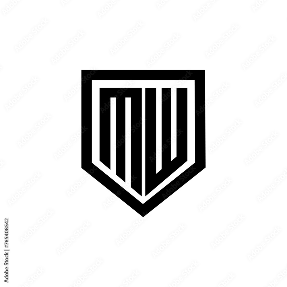 MW letter logo design with white background in illustrator. Vector logo, calligraphy designs for logo, Poster, Invitation, etc.