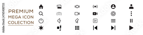 Premium Mega set of icons in the trendy line style. Business, e-commerce, finance, accounting. Vector illustration.