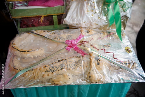 Roti Buaya or wrapped crocodile bread for weddings photo