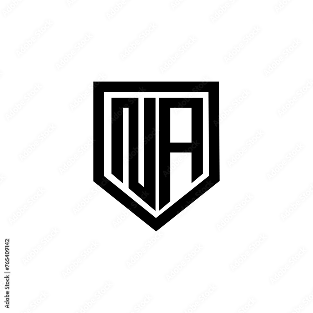 NA letter logo design with white background in illustrator. Vector logo, calligraphy designs for logo, Poster, Invitation, etc.