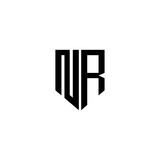 NR letter logo design with white background in illustrator. Vector logo, calligraphy designs for logo, Poster, Invitation, etc.