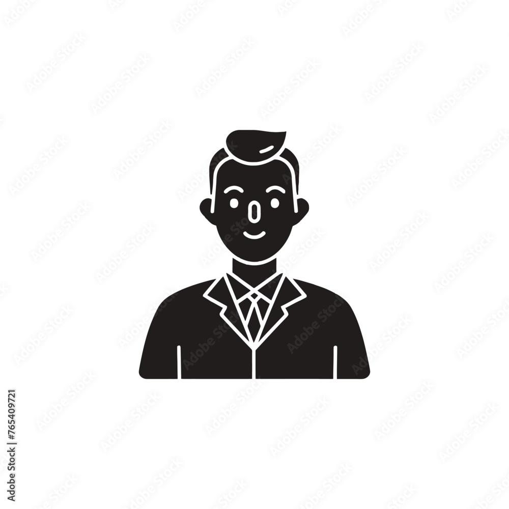 silhouette of doctor vector on white background
