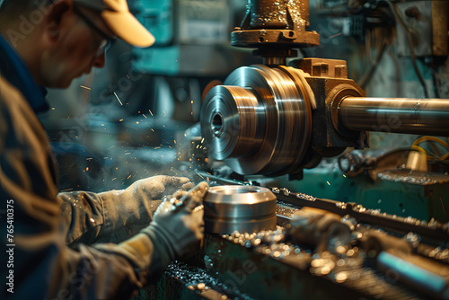 Craftsmen laying geothermal pipes in the ground