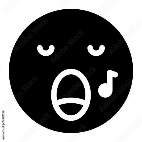 singing face emoji icon