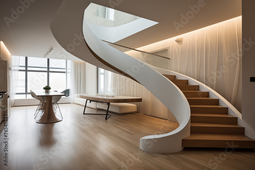Stairway in modern apartment