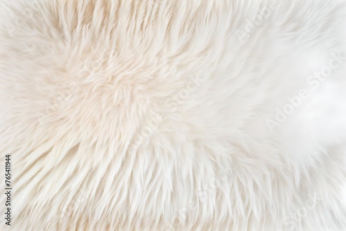 close up of white  fur texture