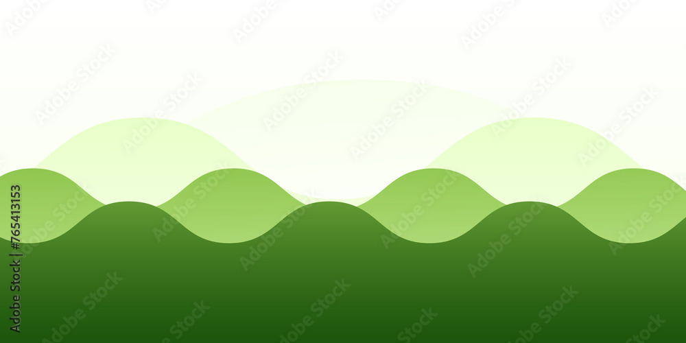Abstract green Wavy Background, Modern banner background, wave shape background, Green color background.