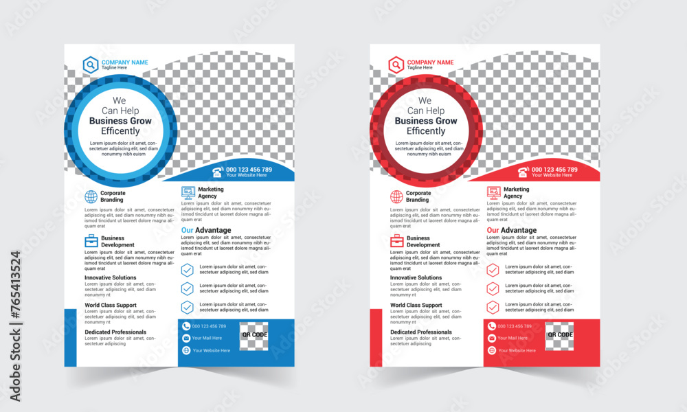 Obraz premium PROFESSIONAL CREATIVE BUSINESS FLYER DESIGN TEMPLATE