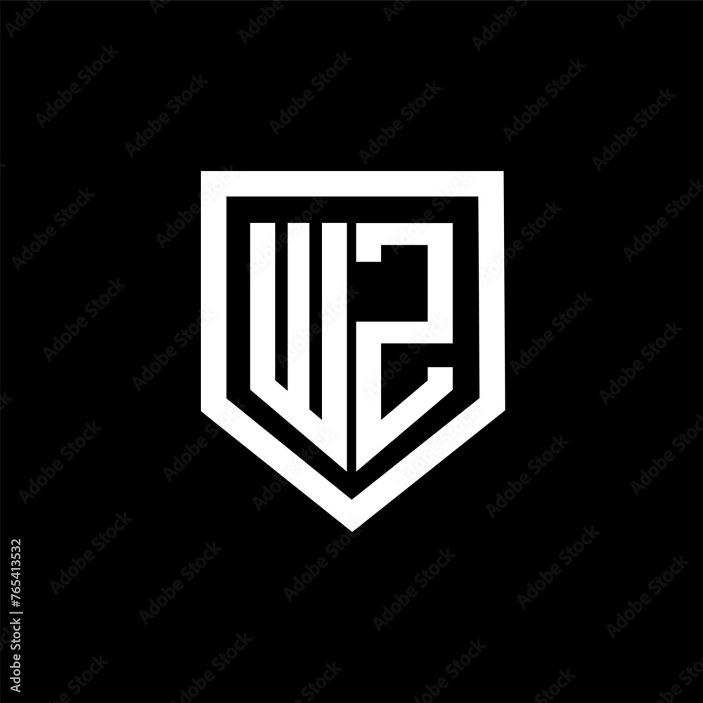 WZ letter logo design with black background in illustrator. Vector logo, calligraphy designs for logo, Poster, Invitation, etc. WZ letter logo design with black background in illustrator. Vector logo, calligraphy designs for logo, Poster, Invitation, etc.