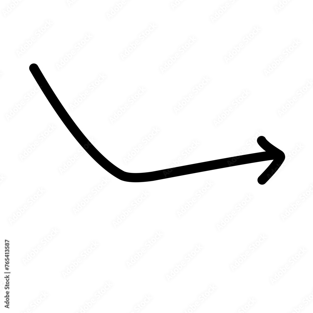 Fototapeta premium hand drawn arrow