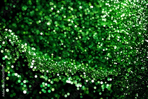 St. Patrick's Glitter, a dazzling backdrop with shimmering green glitter, banner with copy-space