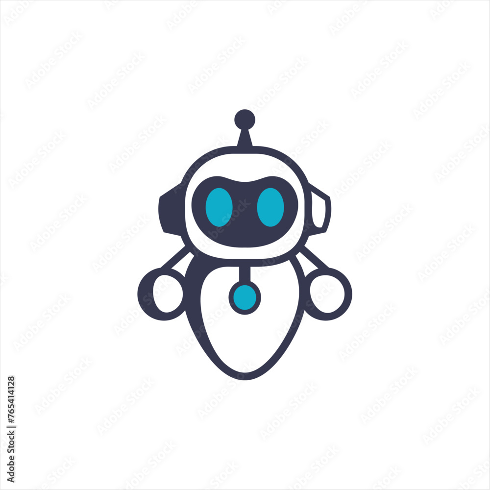 Robot logo design concept. universal robotic logo. Robot logo design concept. universal robotic logo.