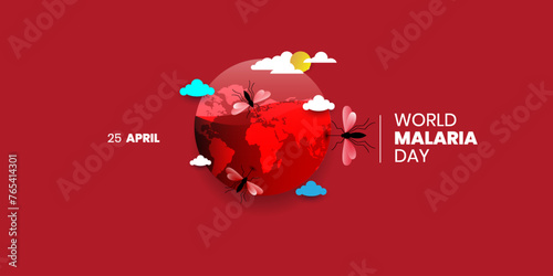 World Dengue Day, World Malaria Day concept, 25 April. Vector design suitable for brochure, poster and banner. vector illustration
