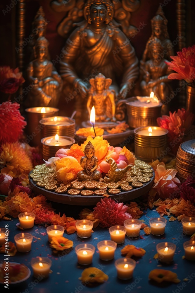 traditional Diwali puja