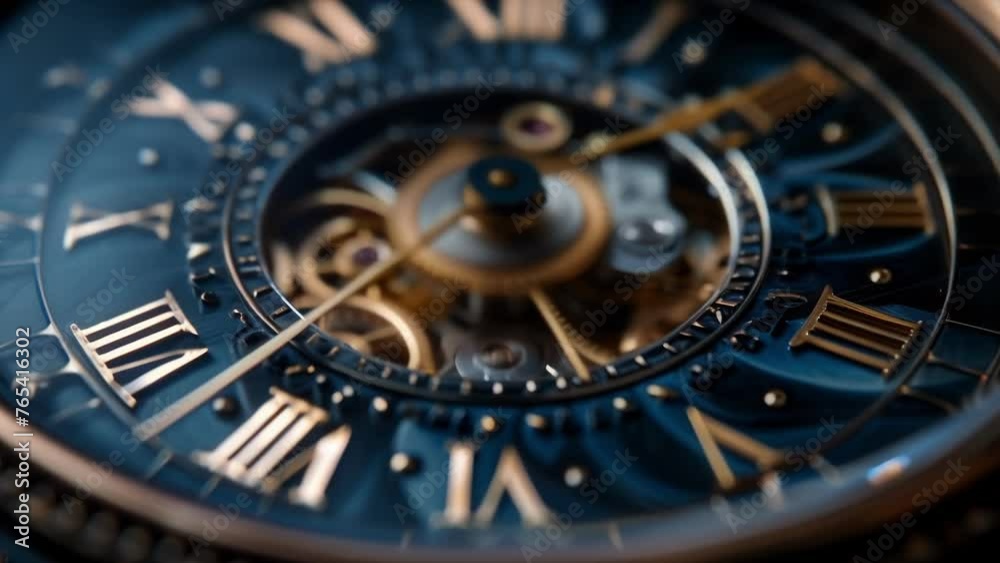 A clock with hands moving both clockwise and counterclockwise symbolizing the idea of time being nonlinear and capable of bending and looping back on itself.