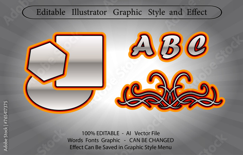 Editable Illustrator Graphic Styles and Effects photo