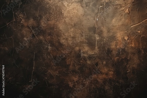 dark brown grunge background with soft lighting, leather looking texture, and copy space to add your own graphic design or text . photo