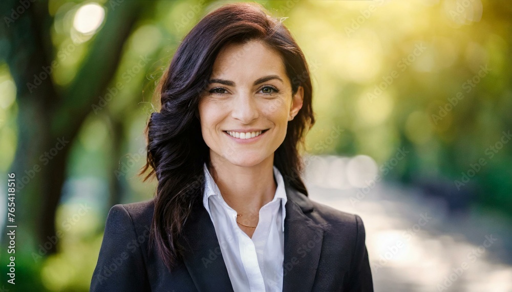Successful woman in business suit portrait outdoors Successful woman in business suit portrait outdoors