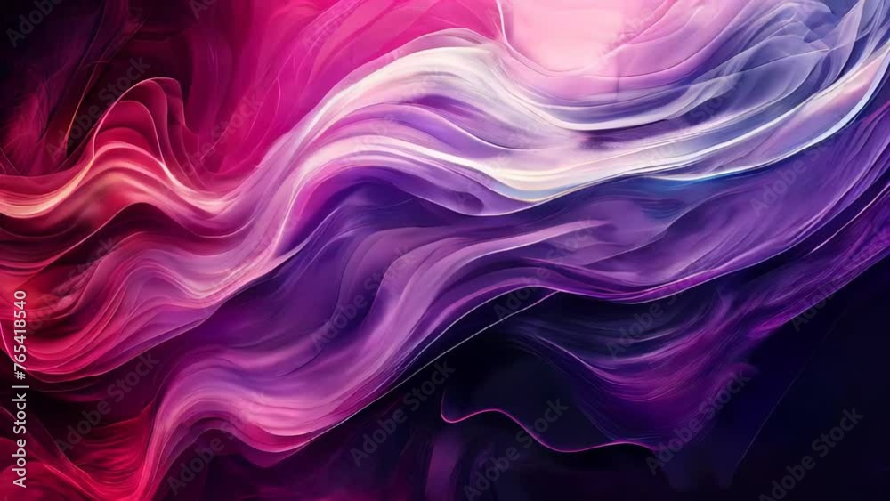 abstract background with smooth lines in pink, purple and blue colors