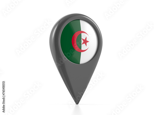 Map marker with Algeria flag Free Download Map marker with Algeria flag - GFXLoad
