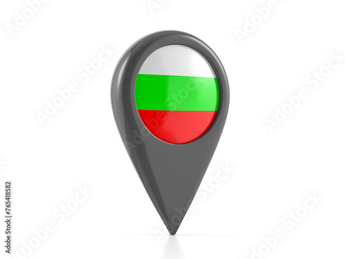 Map marker with Bulgaria flag