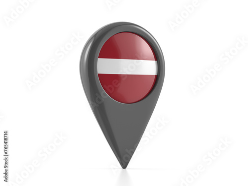 Free Download Map marker with Latvia flag - GFXLoad