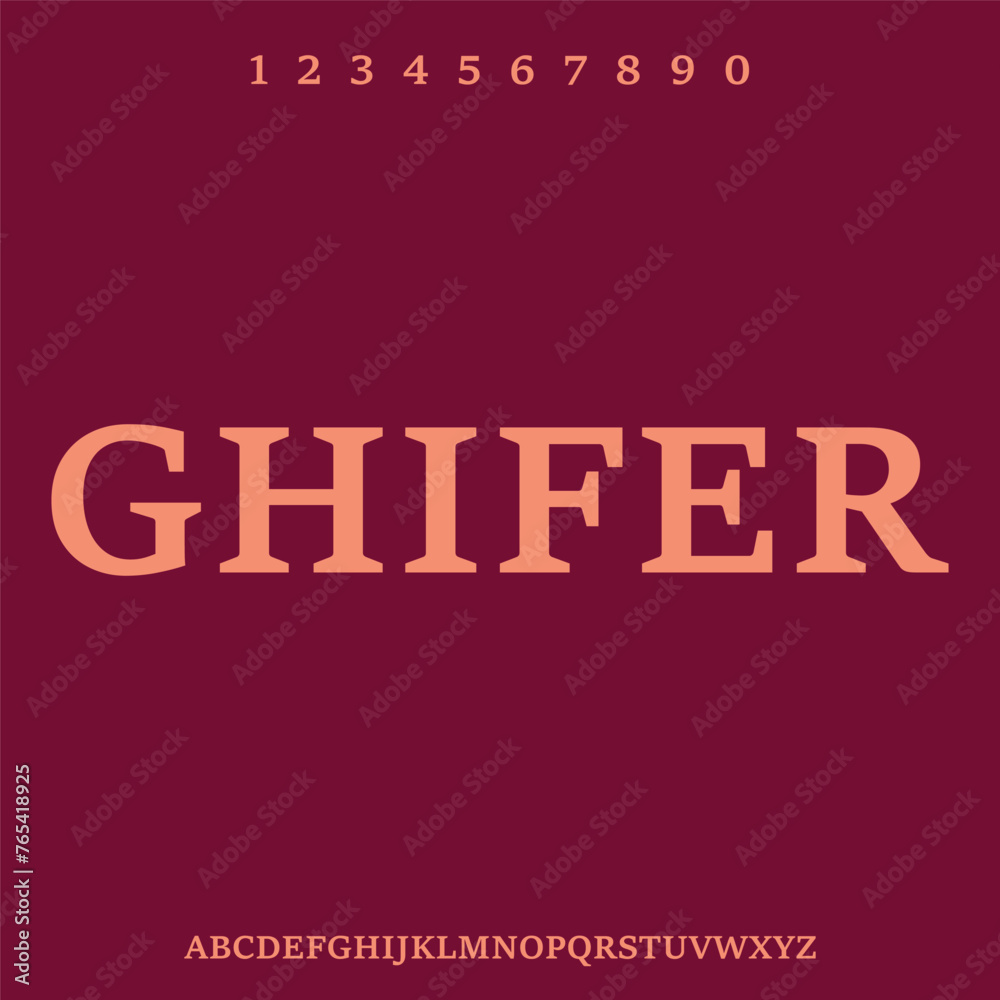 GHIFER modern futuristic modern geometric font