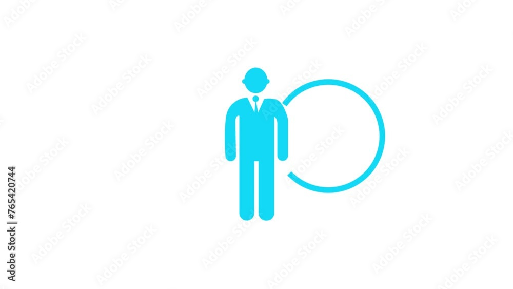 2D Animated corporate man icon with a green tie with a dollar sign, Banking and investing concept, Financial business technology freedom dream life using internet freedom life 2D Animated corporate man icon with a green tie with a dollar sign, Banking and investing concept, Financial business technology freedom dream life using internet freedom life