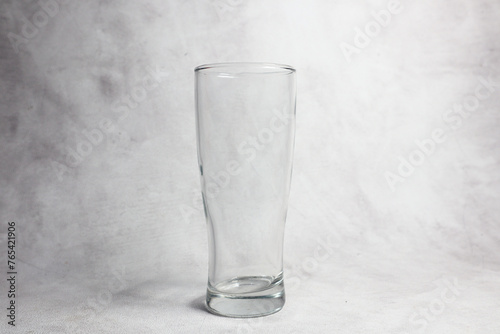 Empty glass of glass on a white background. isolated object. Element for design