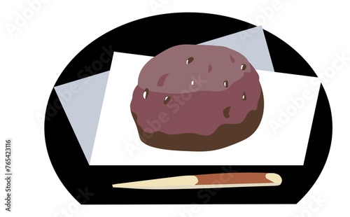 牡丹餅のイラスト
