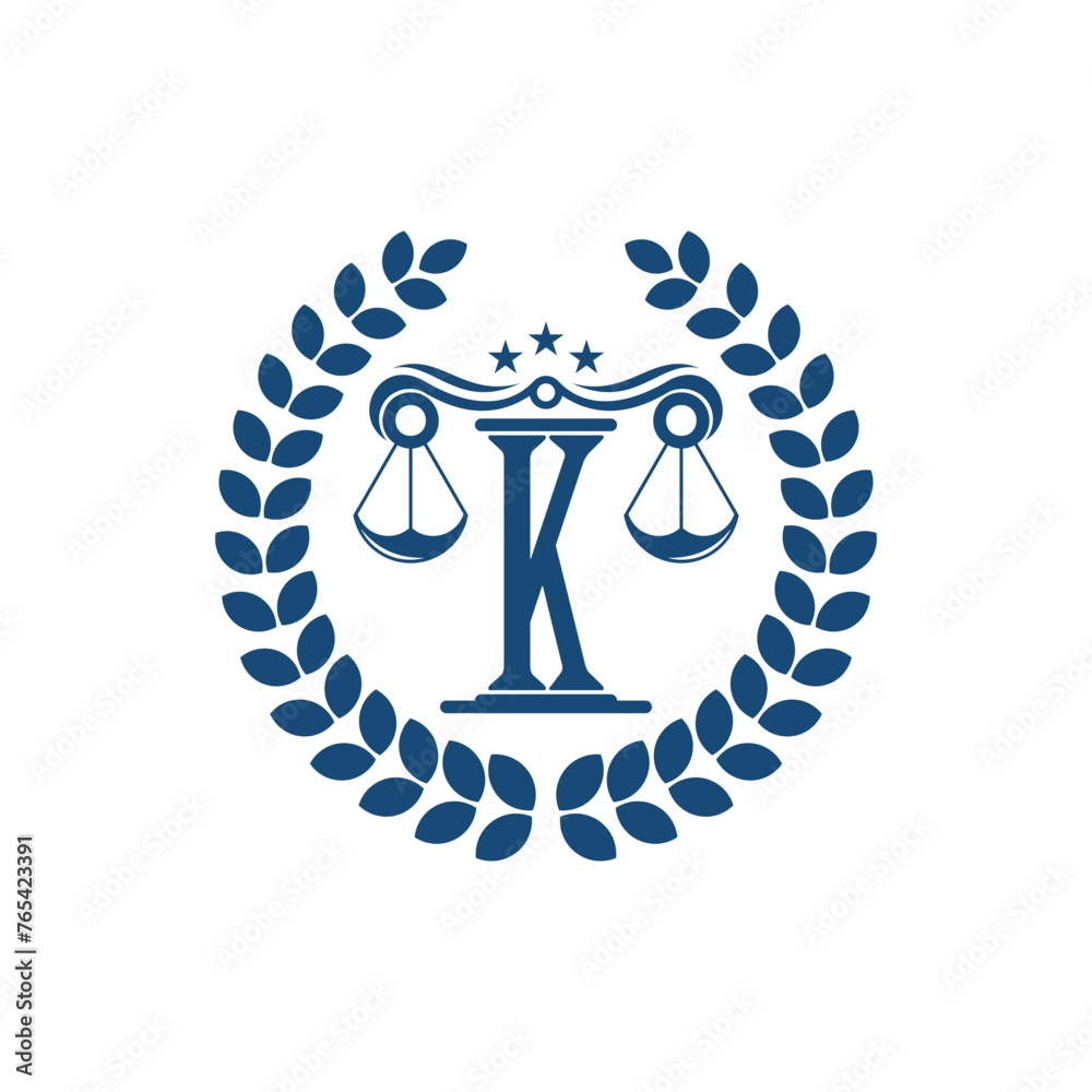 Lawyer logo design vector with premium concept letter