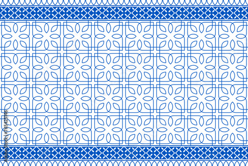 Asian seamless, Asian embroidery motifs. Vector illustration