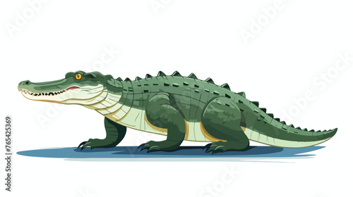 Crocodile vector icon flat vector isolated on white background  © Aliha