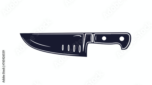 Black line Meat chopper icon isolated on white background