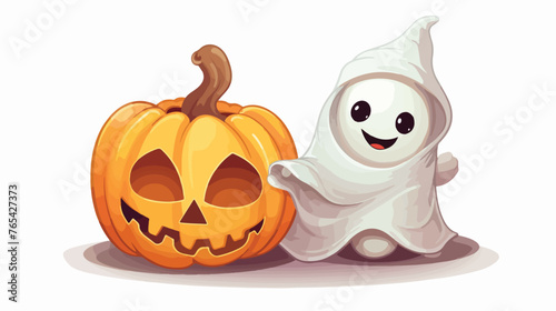 Cute Halloween theme for content banner sticker. 